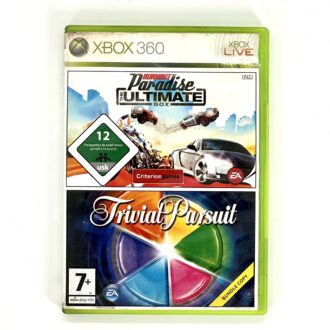 Burnout Paradise Ultimate Box & Trivial Pursuit CIB Xbox 360